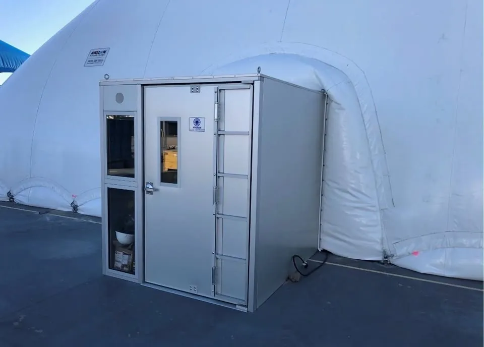 Arizon personnel air lock door mounted on the dome exterior